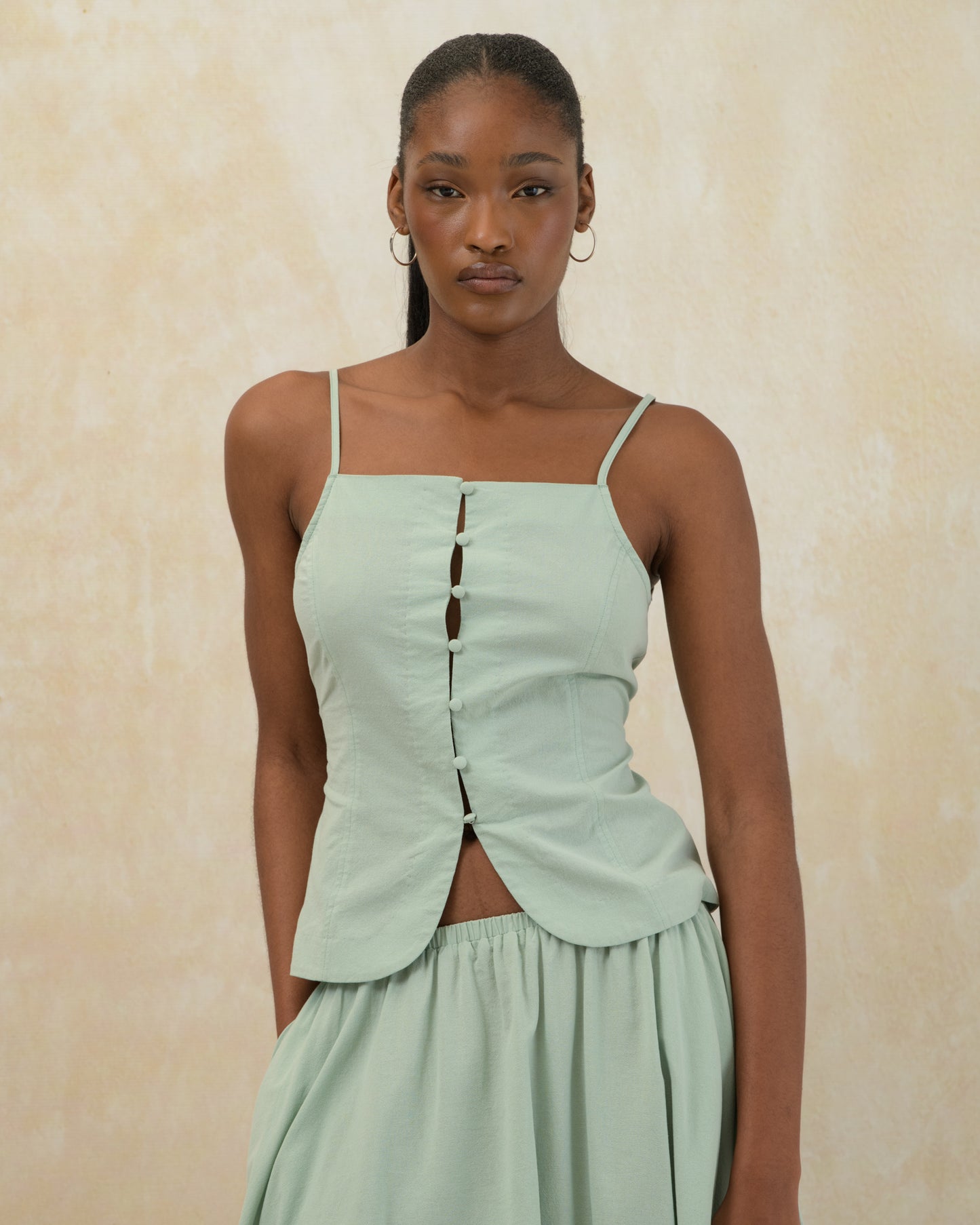 Strappy Button Vest