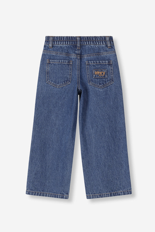 Girls Baggy Denim Dark Wash