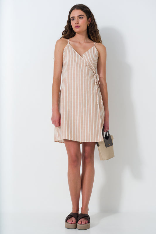 Strappy Wrap Dress