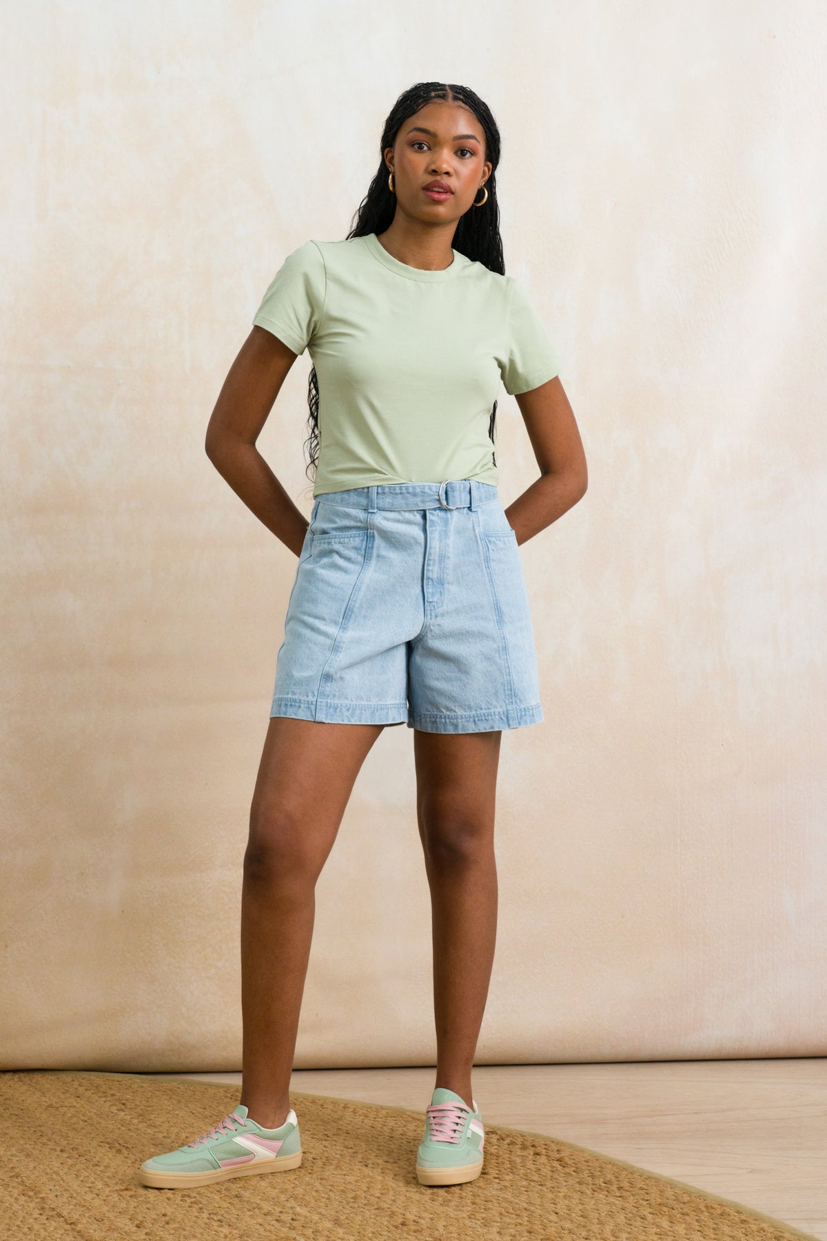 High Neck Fitted Tee