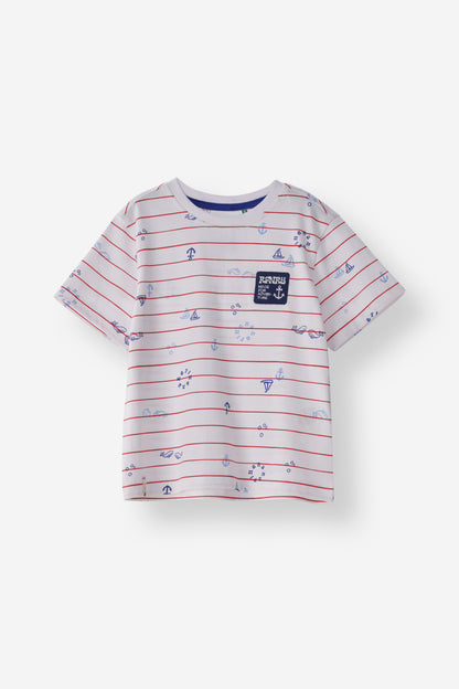 Regular Fit Stripe Nautical Tee