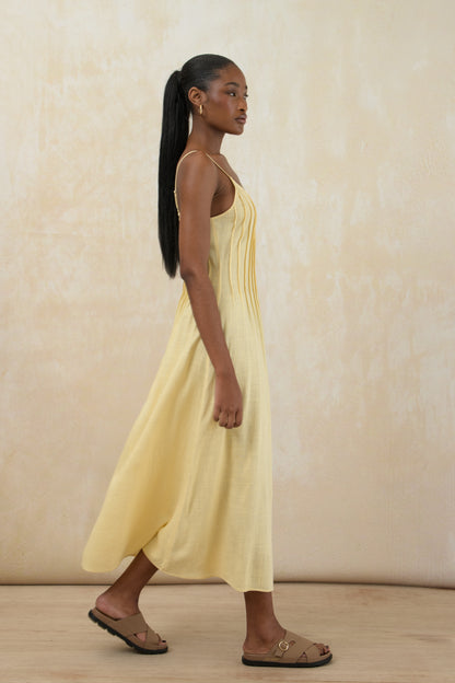 Pleated Midi Dress
