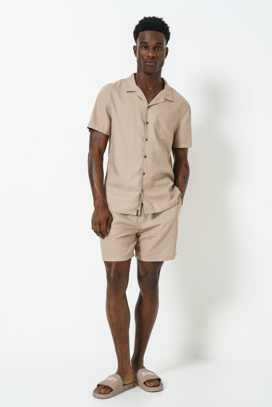 Pull On Shorts - Biscuit