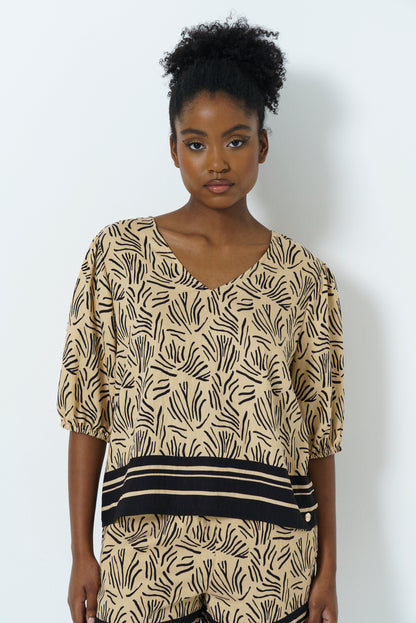 Bubble Sleeve Top