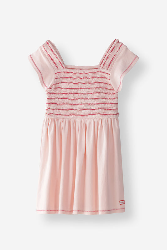 Girls Shirred Bodice Dress