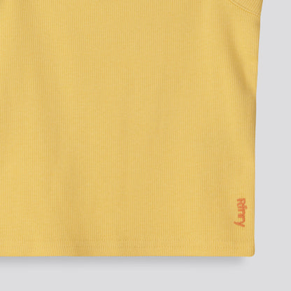 Girls Ribbed Tank Top Yellow