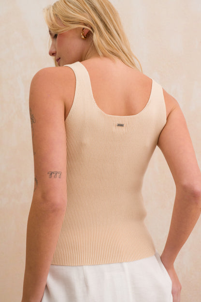 Square Neck Knit Tank