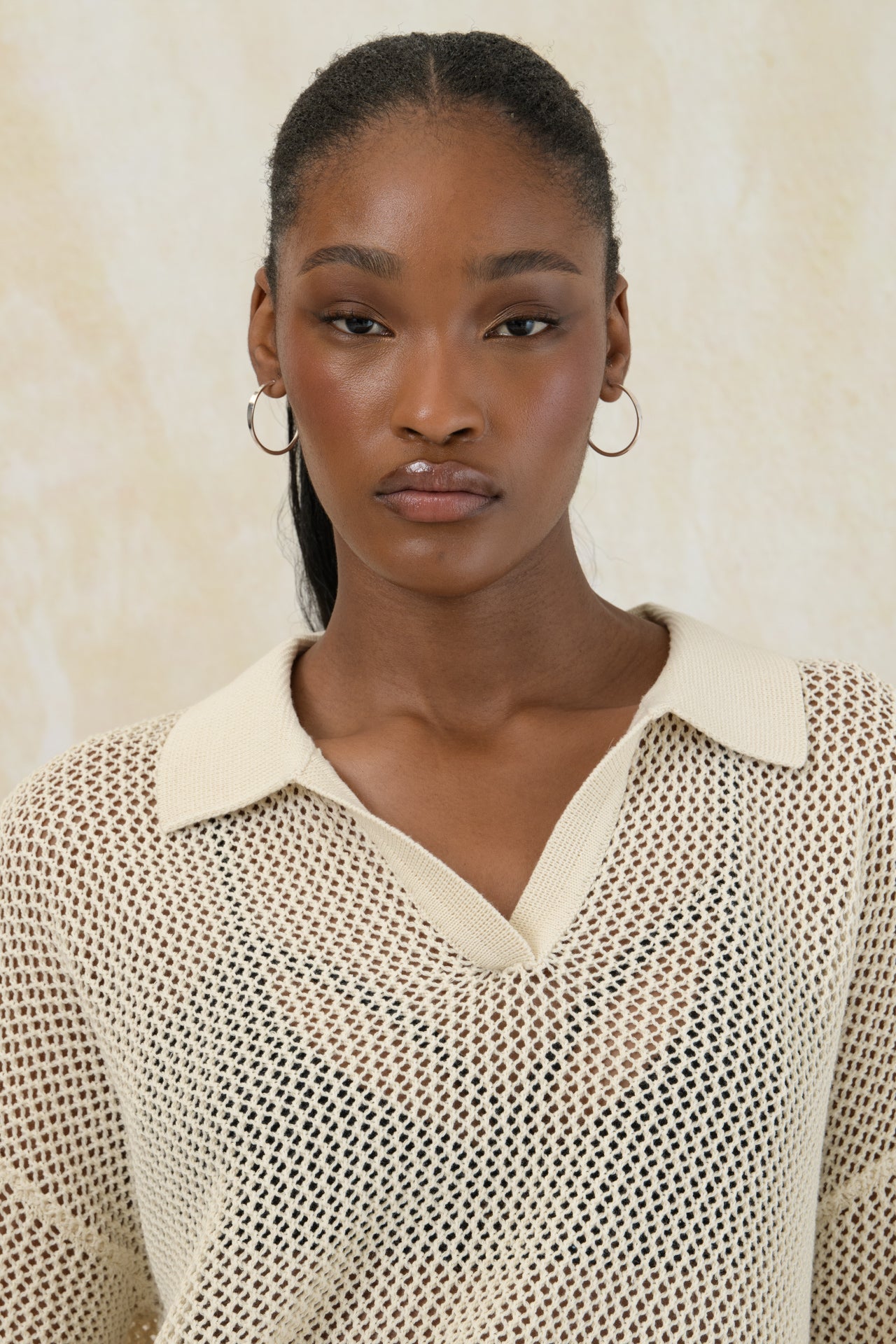 Relaxed Open Knit Top