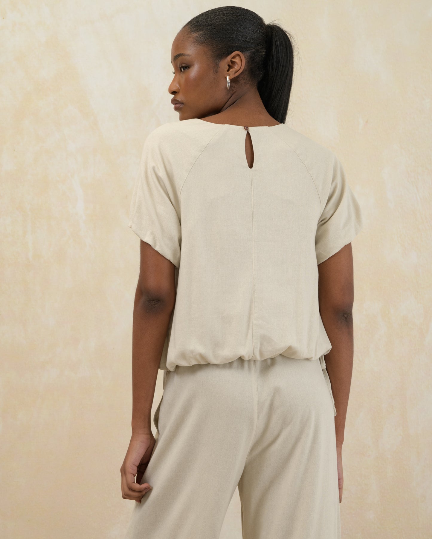 Relaxed Fit Bubble Hem