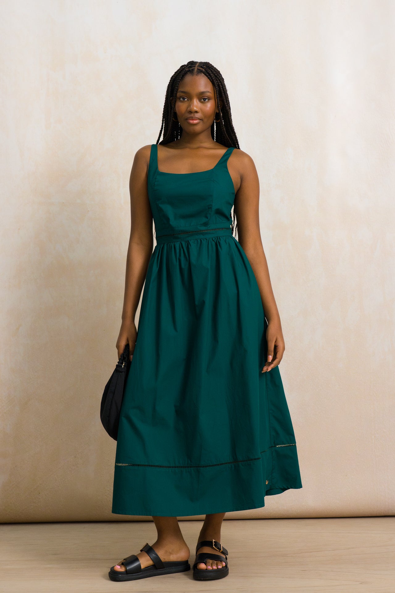 Square Neck Midi Dress