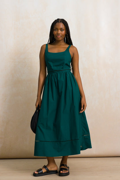 Square Neck Midi Dress