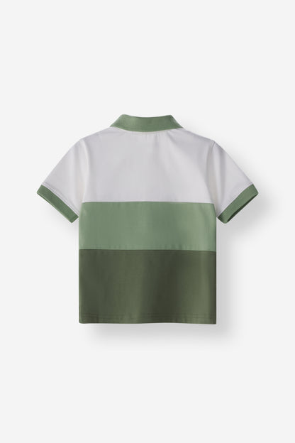 Regular Fit Colour Block Polo Shirt