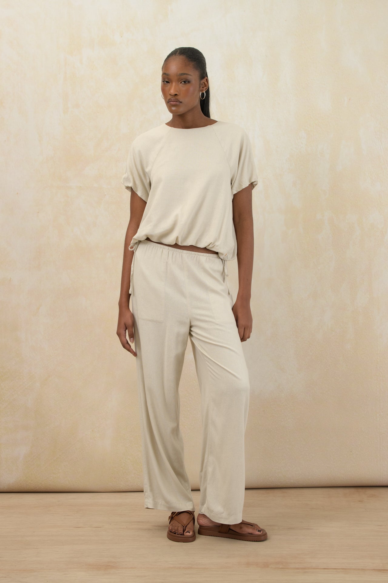 Wide Leg Drawstring Pants