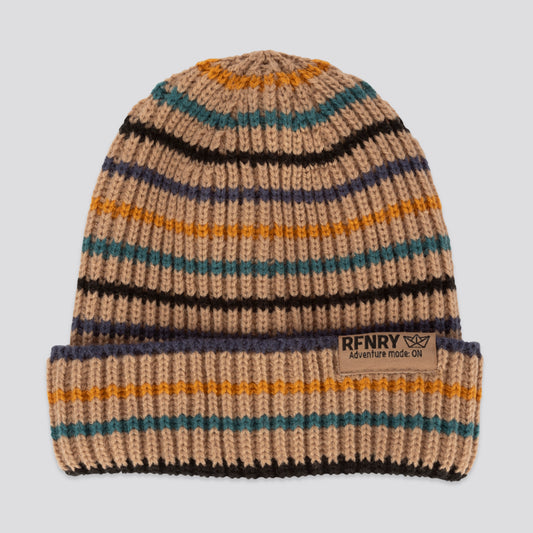 Boys Multi Color Stripe Beanie