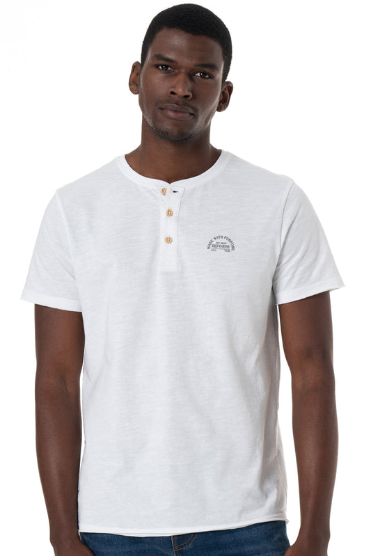 Henley T-Shirt White