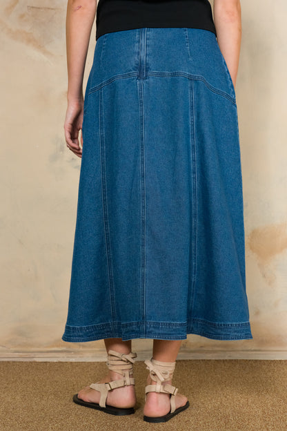 A-line Denim Skirt