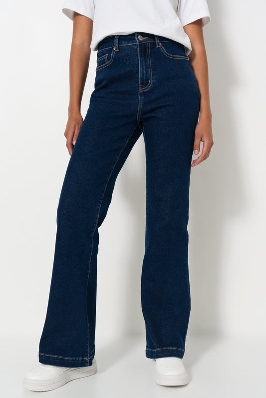 Flare Leg Hi Rise Denim