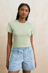 High Neck Fitted Tee