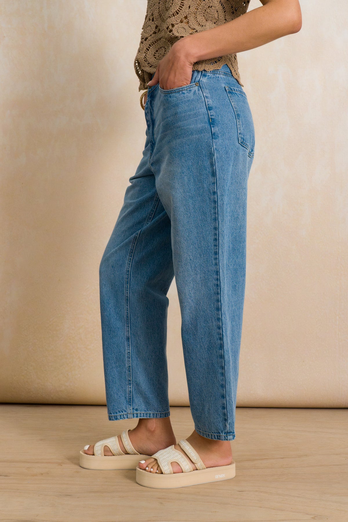 Straight-Leg Denim Jeans