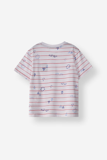 Regular Fit Stripe Nautical Tee