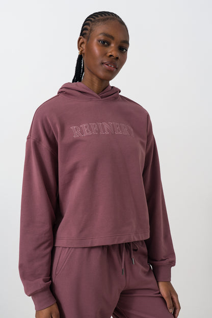 Mauve Logo Hooded Sweatshirt