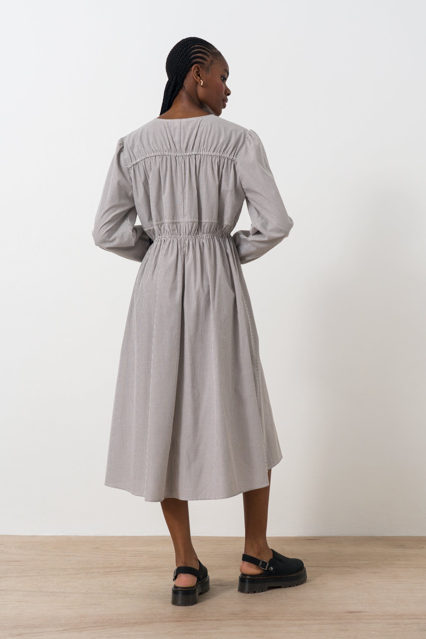 Striped Tunneled Tie Dress