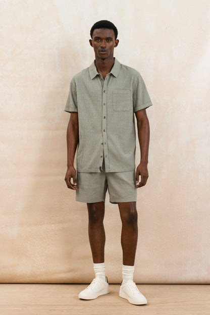 Textured Pull On Shorts