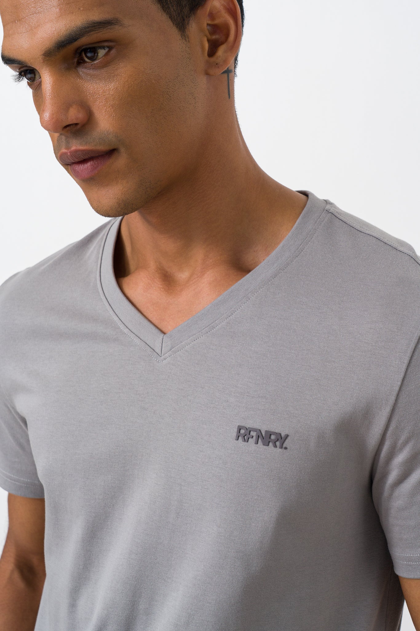 Branded V-neck T-shirt