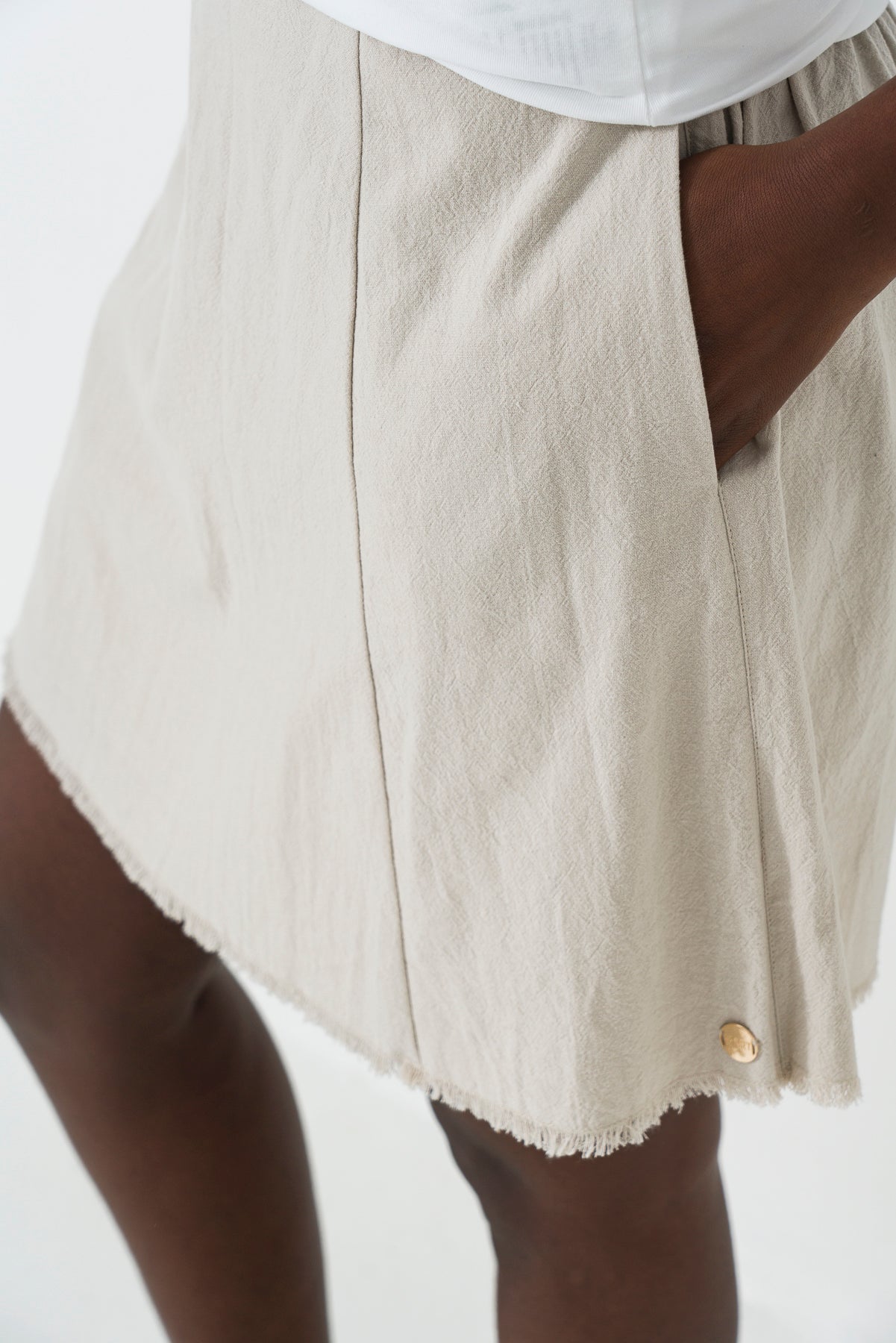 Frayed Hem Skort