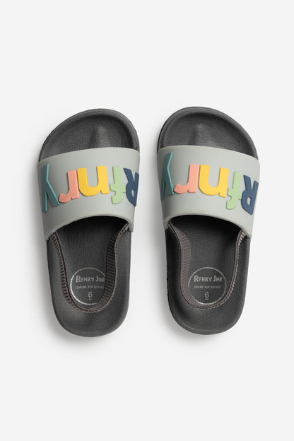 Moulded Footbed Logo Slide