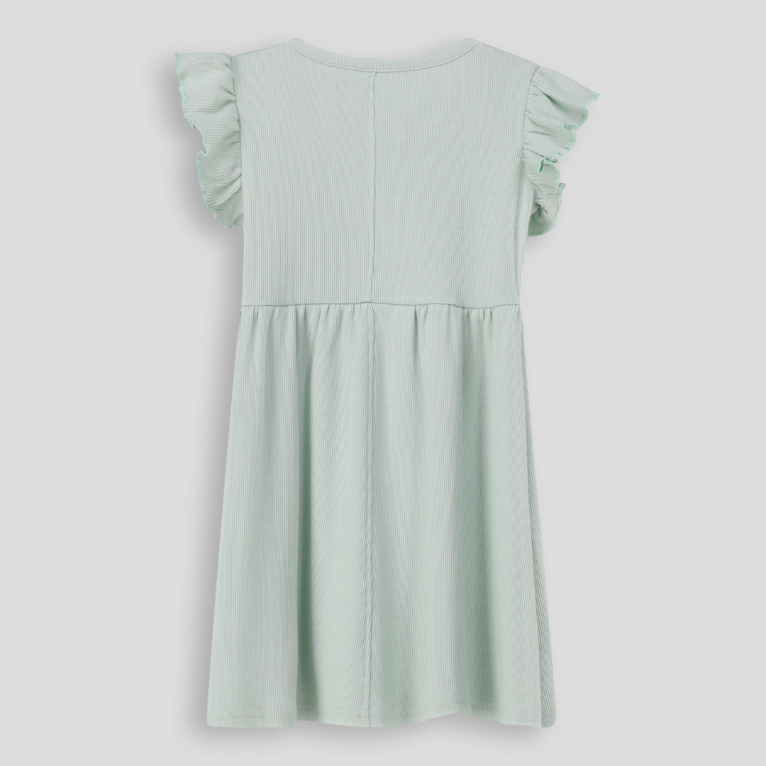 Girls Flutter Sleeve Dress