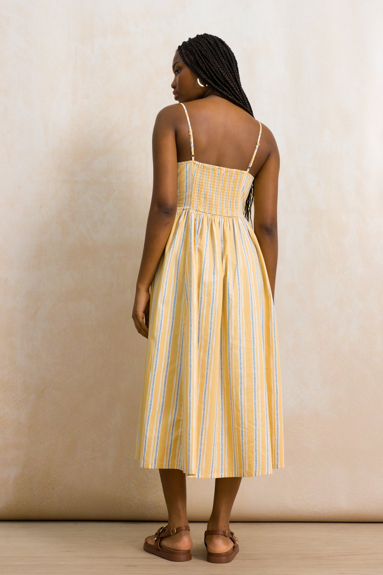 V-Neck Midi Dress