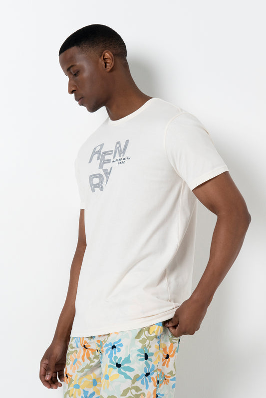Statement Branded T-Shirt -  Off White