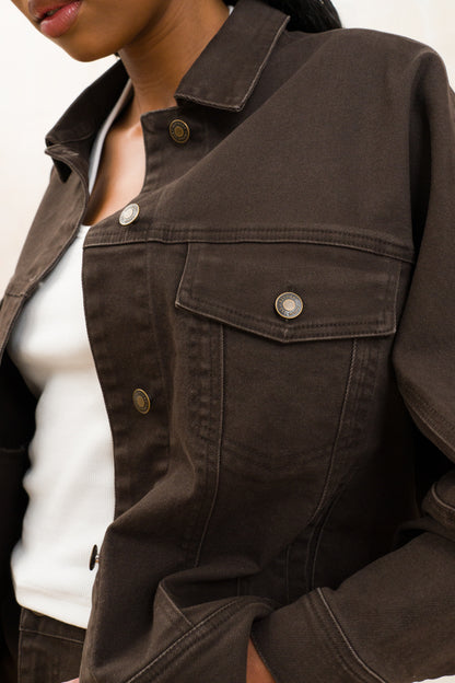 Barrel Sleeve Denim Jacket