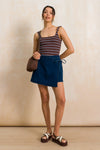 Denim Wrap Skort