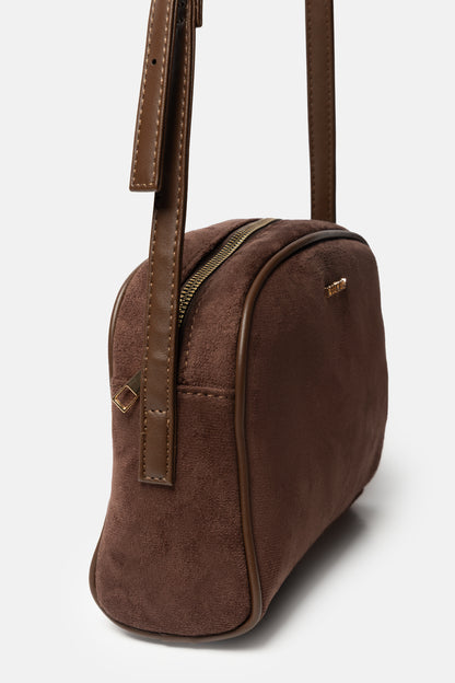Suede-Look Crossbody Bag