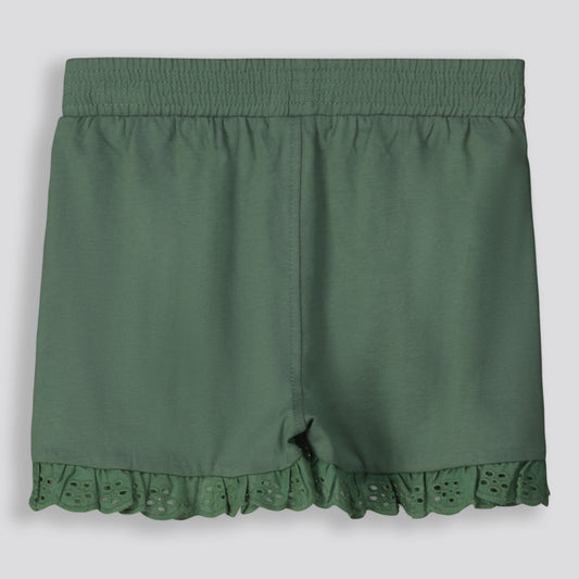 Girls Anglaise Hem Shorts