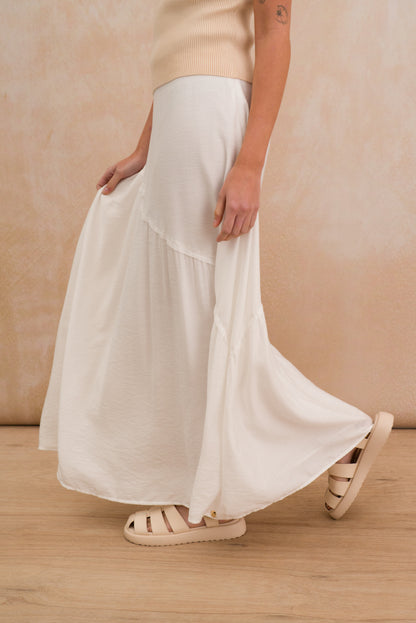 A-line Tiered Maxi Skirt