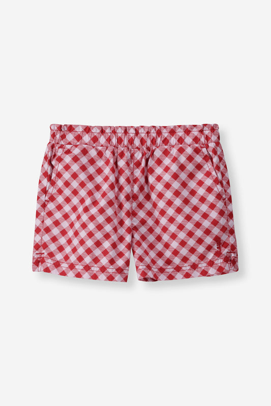 Girls Gingham Poplin Shorts