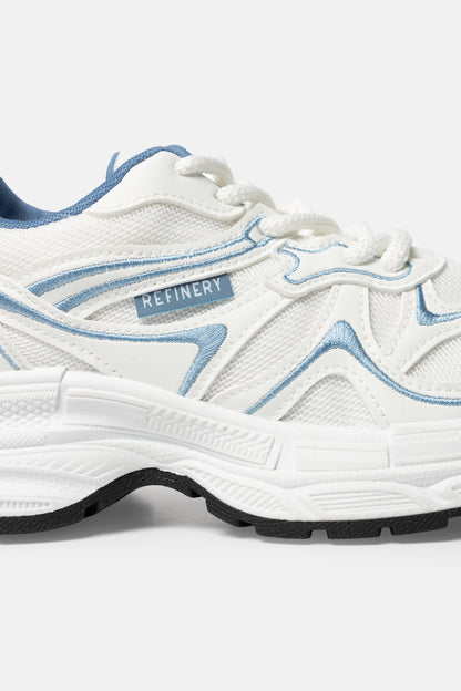 Mesh Overlay Chunky Sneakers
