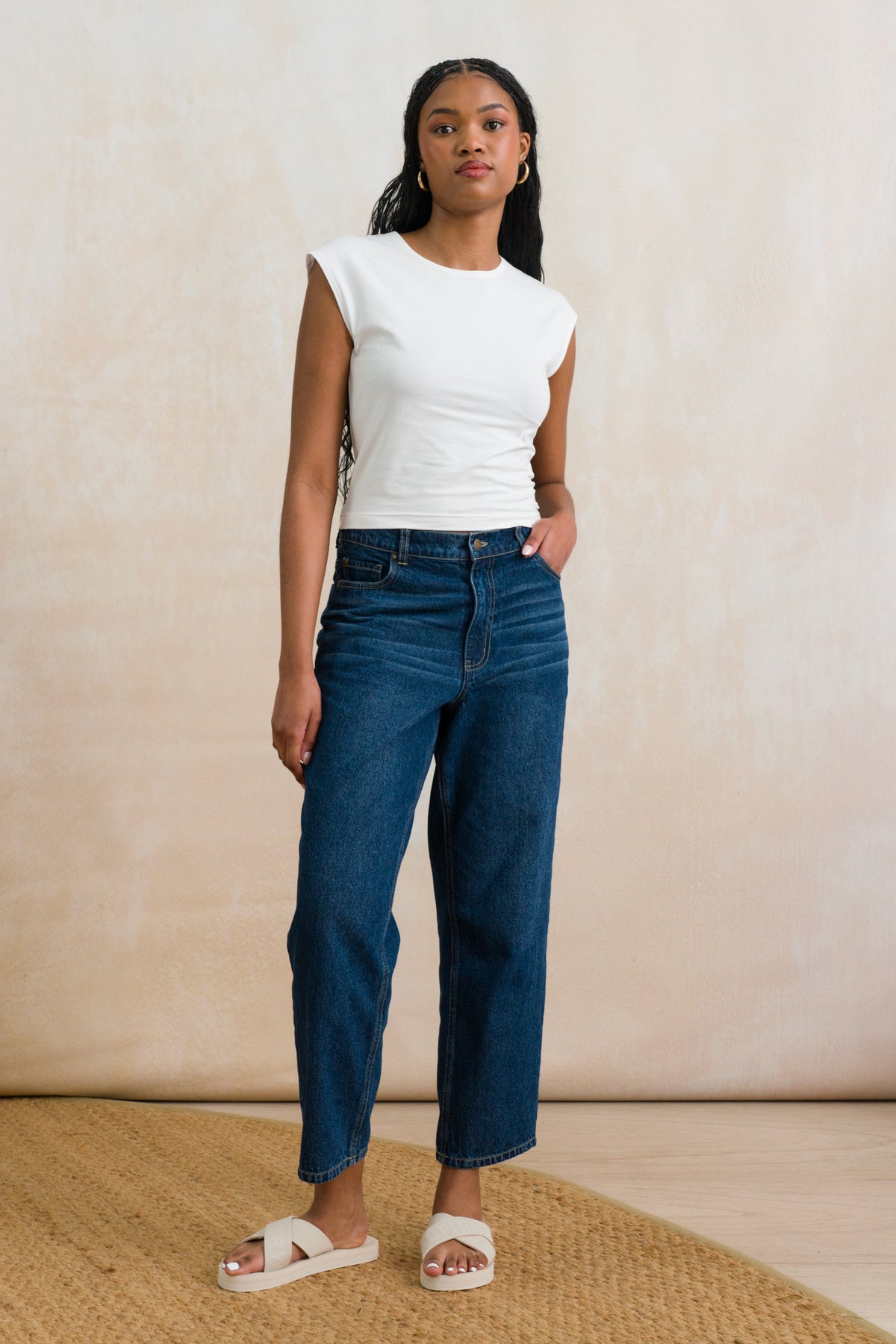 High Neck Fitted Tee