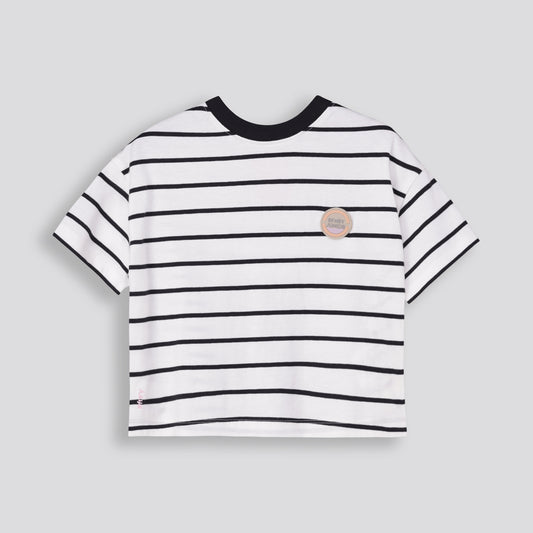 Girls Stripe Boxy Tee