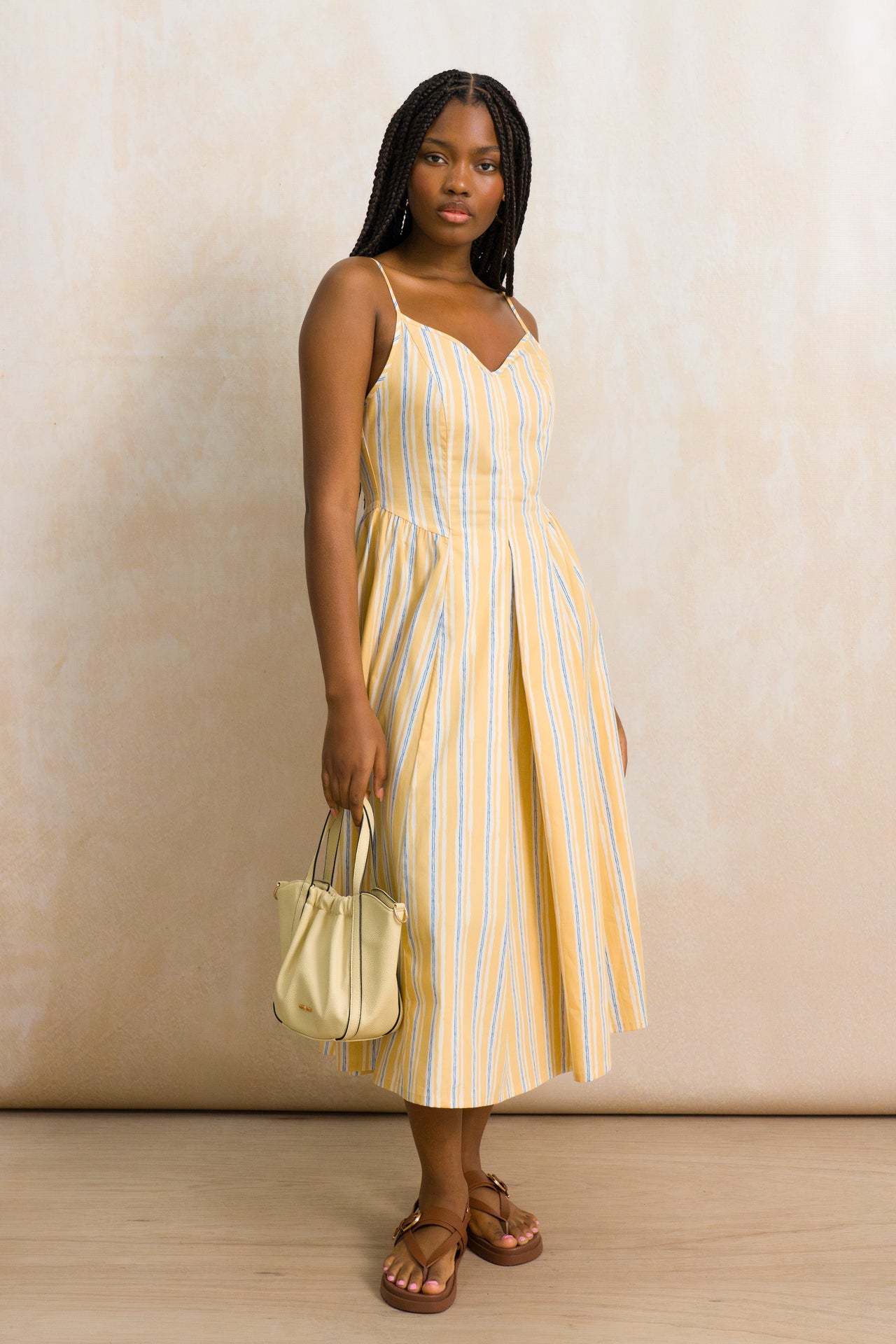 V-Neck Midi Dress