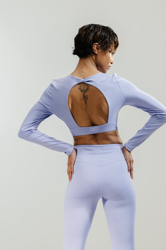 Cropped Active Long-Sleeve Top