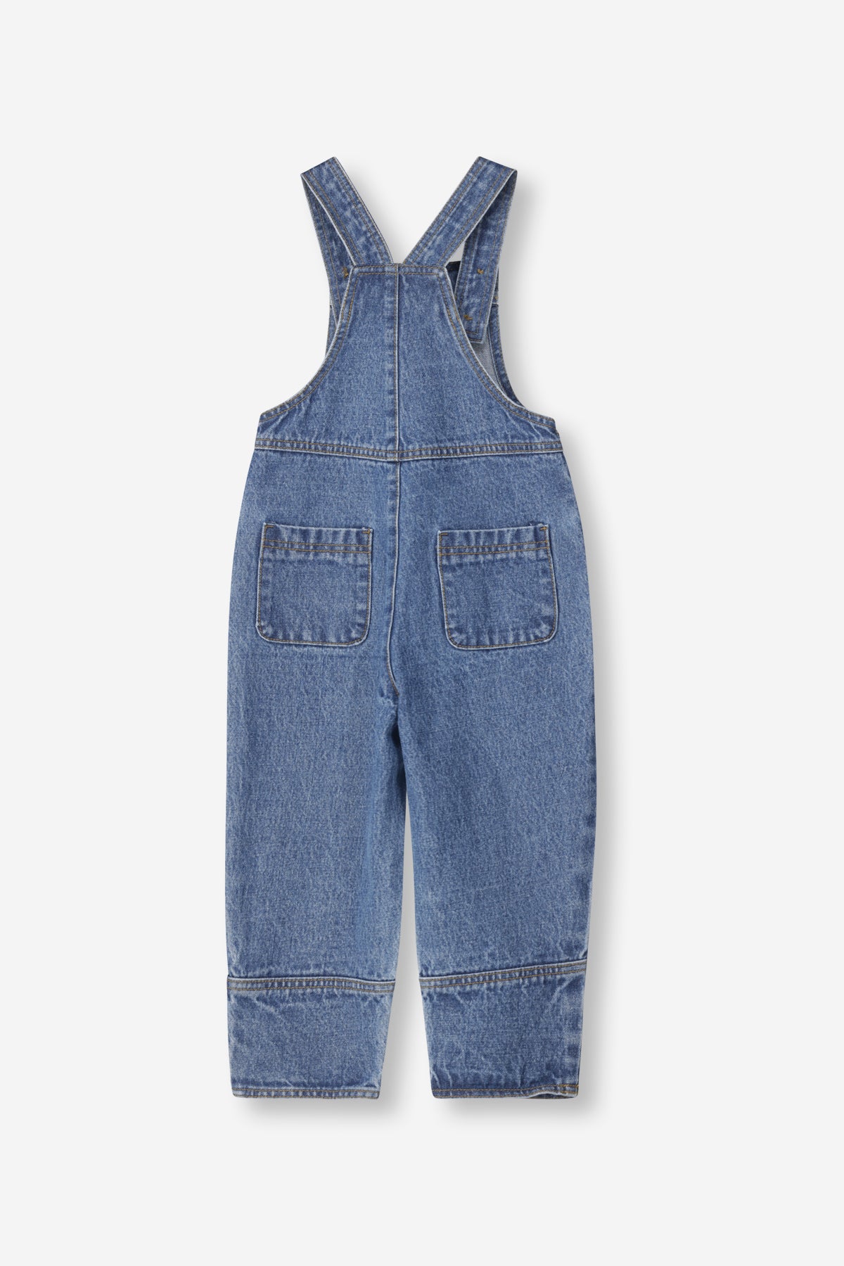 Denim barrel leg dungaree