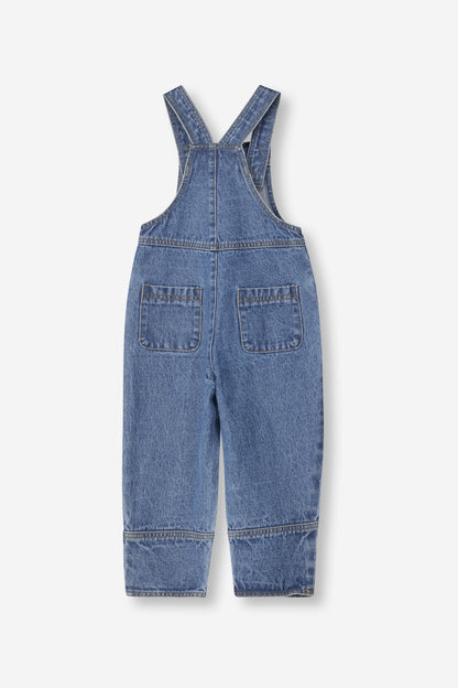 Denim barrel leg dungaree