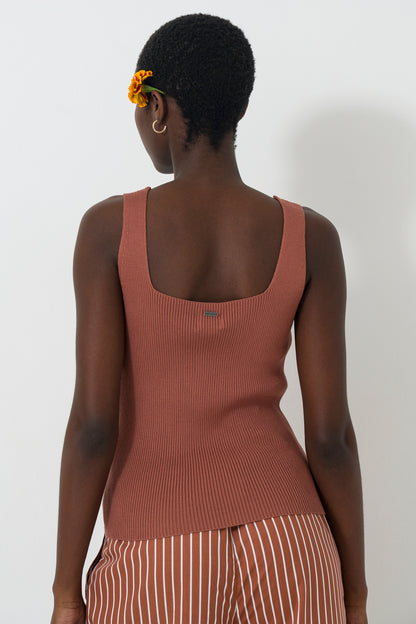 Knit Square Neck Tank Top