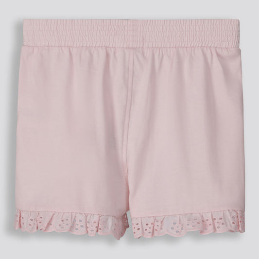 Girls Anglaise Hem Shorts