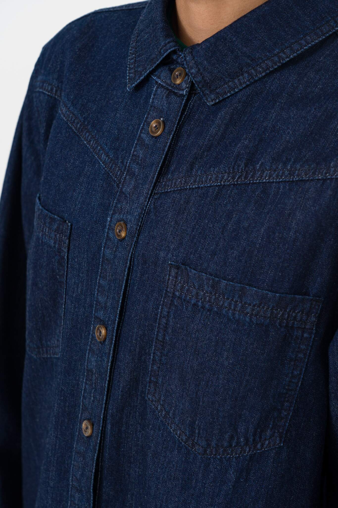 Dark Wash Denim Shirt