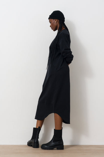 Scoop Hem Sweat Dress